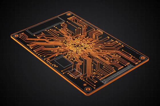 AI illustration of the Custom PCB (KiCad import)