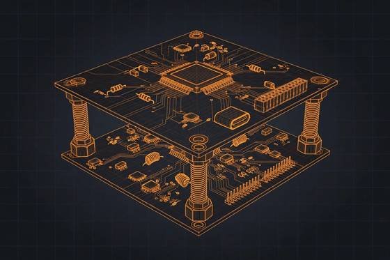 AI illustration of the Flight controller stack F405