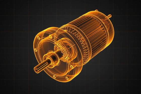 AI illustration of the DC gearmotor 12 V (37 mm class)