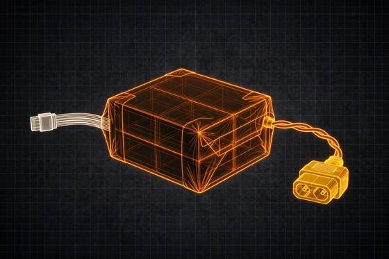 AI illustration of the LiPo battery 4S 1500 mAh (5-inch quad)
