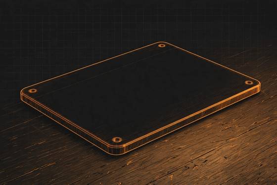 AI illustration of the Chassis plate (3D-printed)