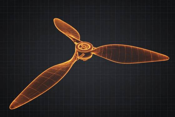 AI illustration of the Propeller 5x4.0x3 tri-blade
