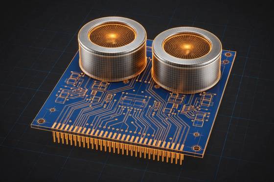 AI illustration of the HC-SR04 ultrasonic ranger