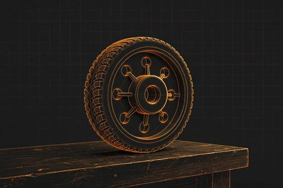 AI illustration of the Wheel 100 mm diameter